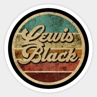 Tanatoraja, circle retro faded Lewis Black Sticker